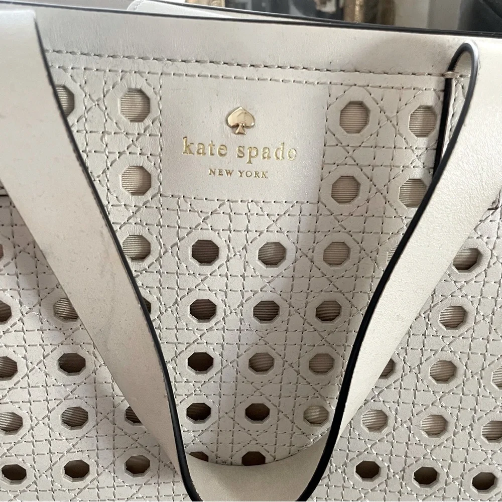 Kate Spade New York Patio Place Kimmie Fresh White Leather Tote Bag